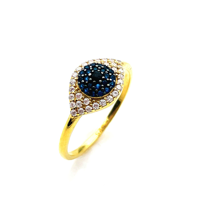 Sapphire Blue Evil Eye Ring