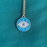 Turquoise Minimal Evil Eye Necklace