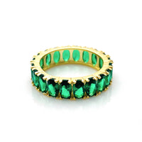 Emerald Green Eternity Band Ring