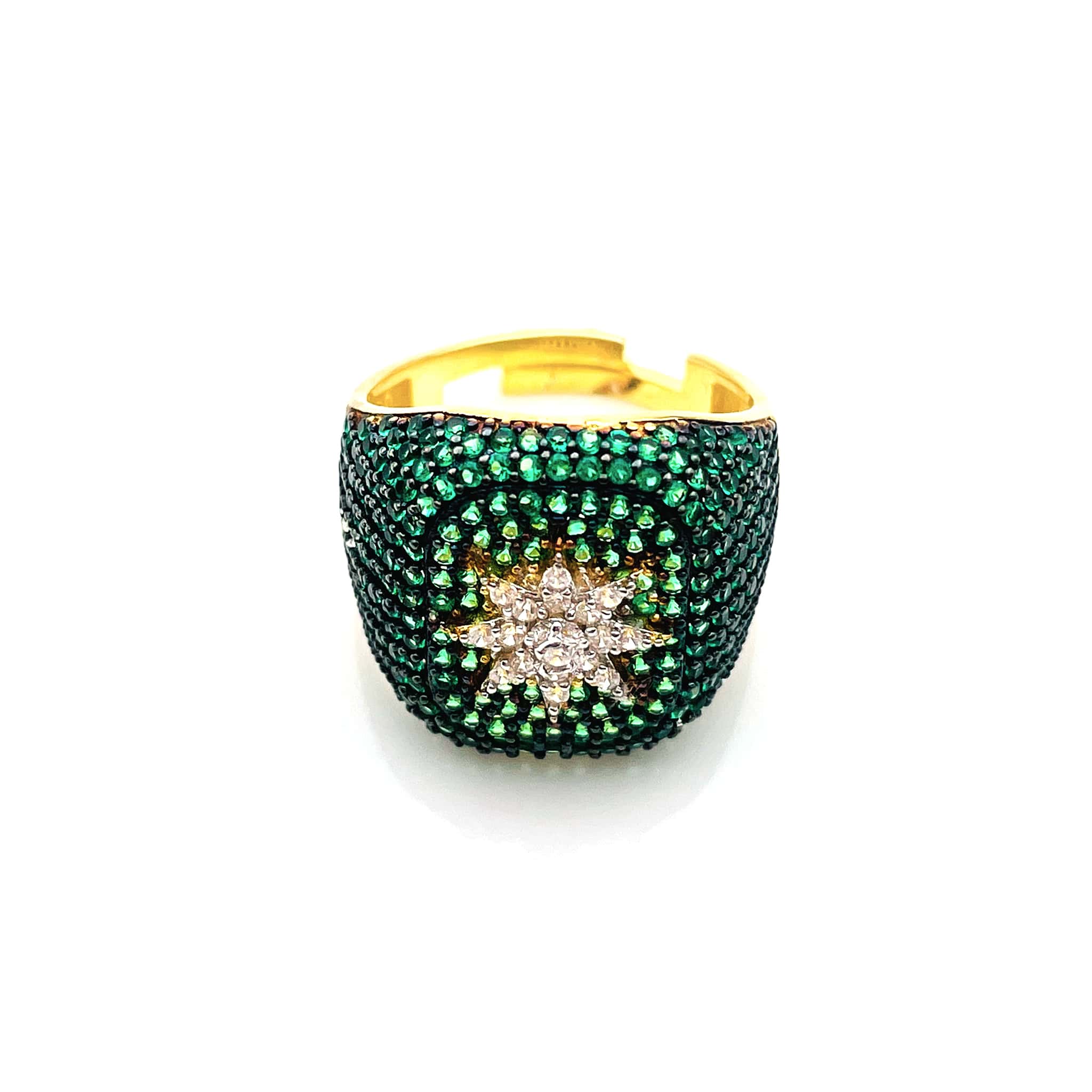 Emerald North Star Chunky Ring