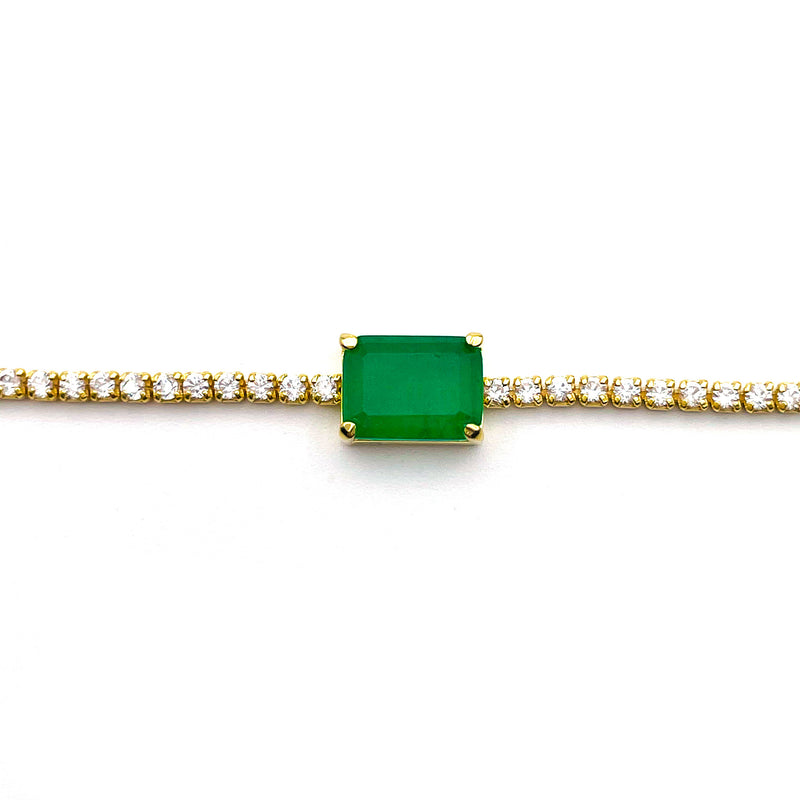 Green Baguette Tennis Bracelet