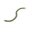 Pave CZ Green Cuban Chain Bracelet