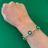 Green Evil Eye Tennis Bracelet