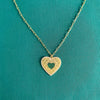 Gold Green Heart Necklace - JIWIL