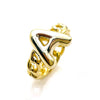 Puffy Initial A Ring