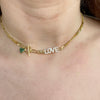Gold Love Figaro Chain Choker Necklace - JIWIL
