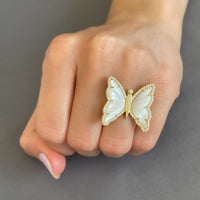 Pearl Butterfly Ring