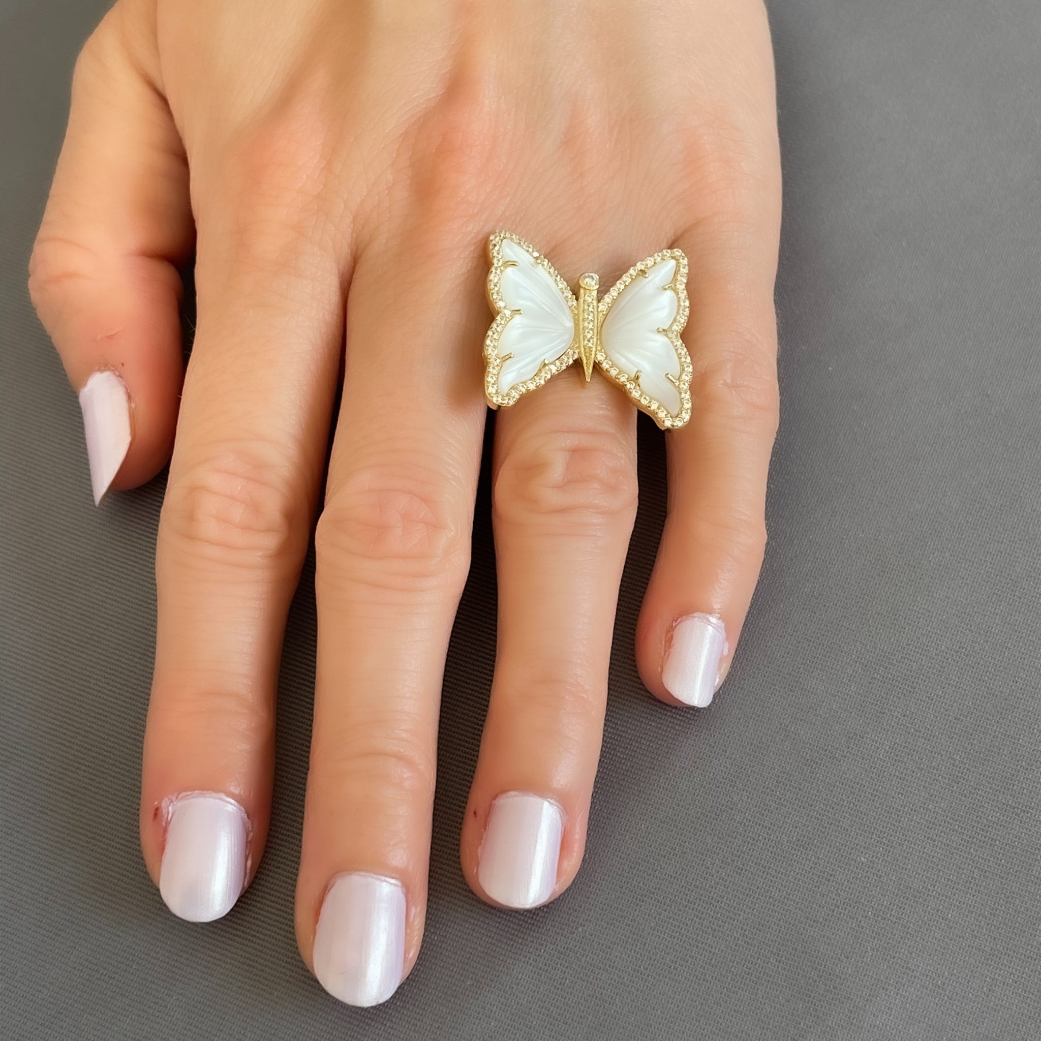 Pearl Butterfly Ring