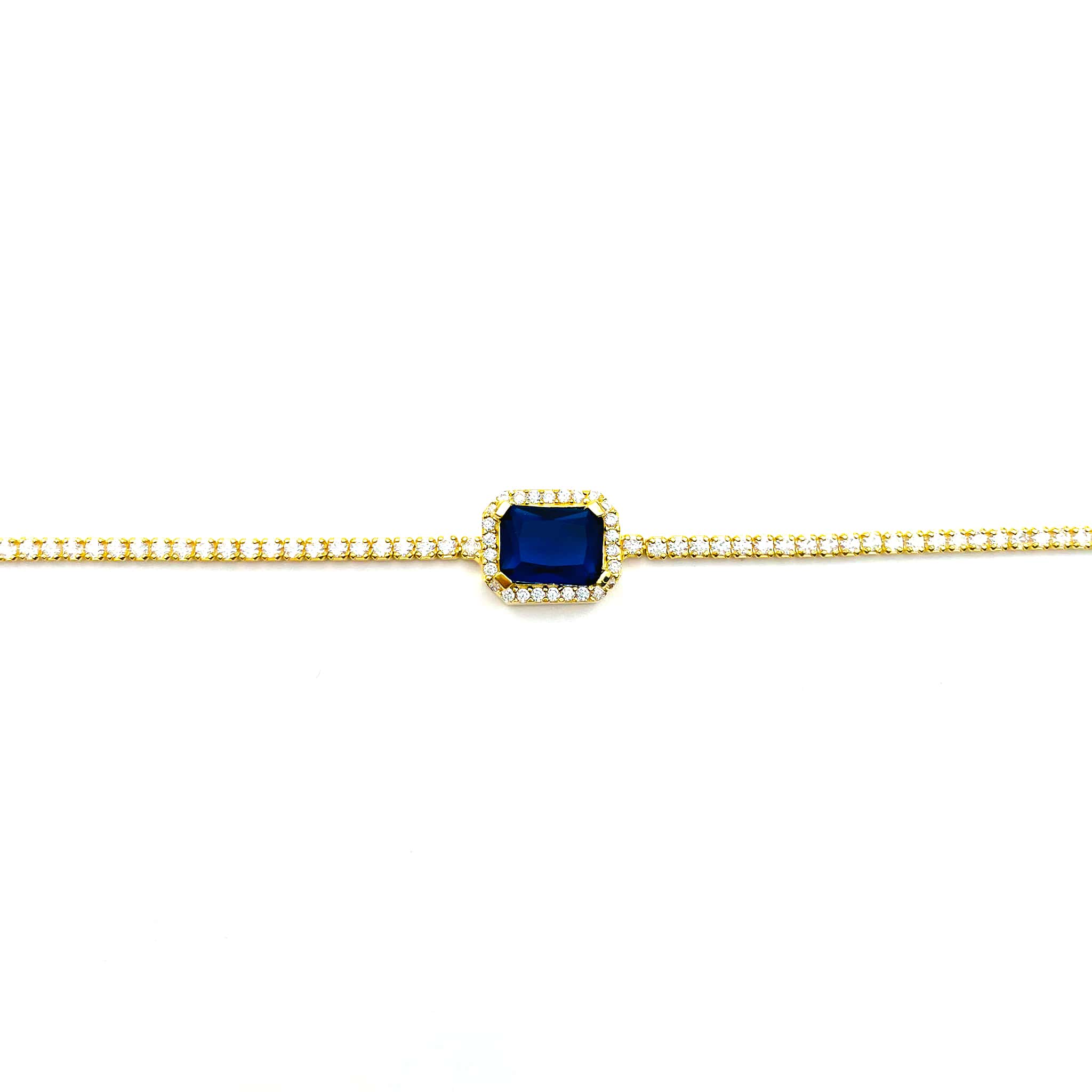 Sapphire Blue Baguette Tennis Bracelet