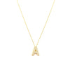 Pave Thick Initial A Necklace