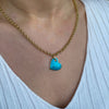 Gold Turquoise Heart Necklace - JIWIL