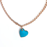 Gold Turquoise Heart Necklace - JIWIL