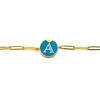 Turquoise Initial A Link Bracelet