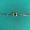 Emerald Green Baguette Link Bracelet